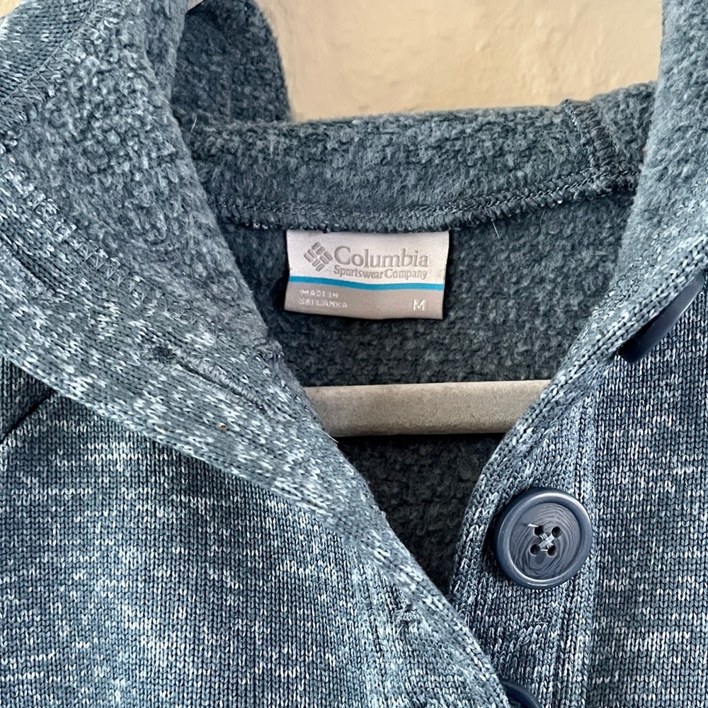 Columbia Castle Peak Blue Hooded Pullover Women’s Side Medium - Picture 2 of 6